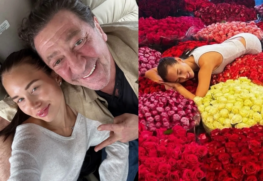 15 тысяч и одна роза: Григорий Лепс "искупал" 19-летнюю невесту в цветах